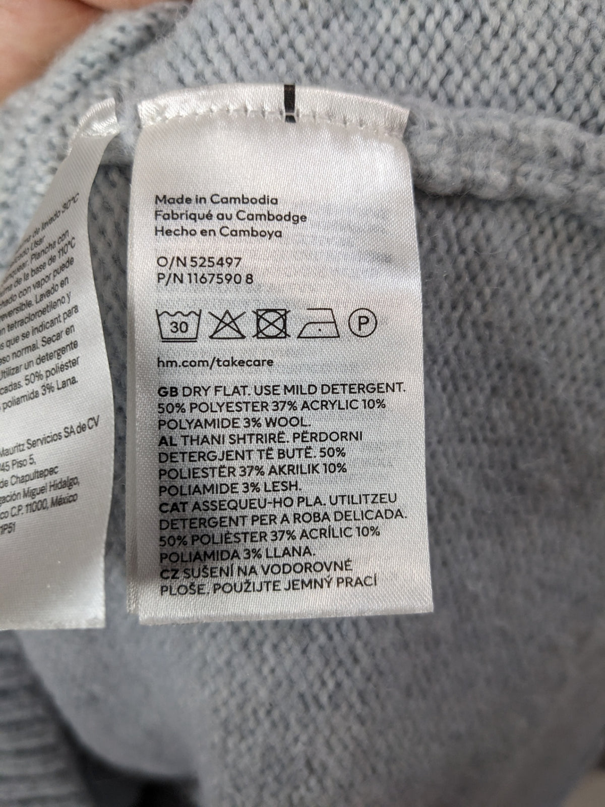 H&M Light Blue Sweater Dress - L