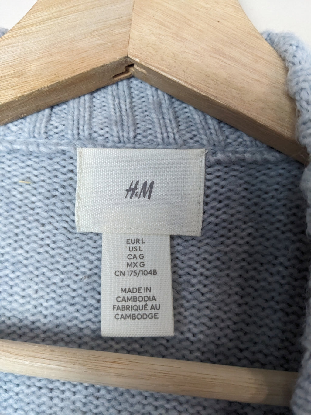 H&M Light Blue Sweater Dress - L