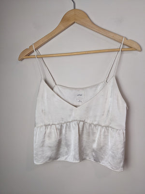 wilfred satin crop top - M