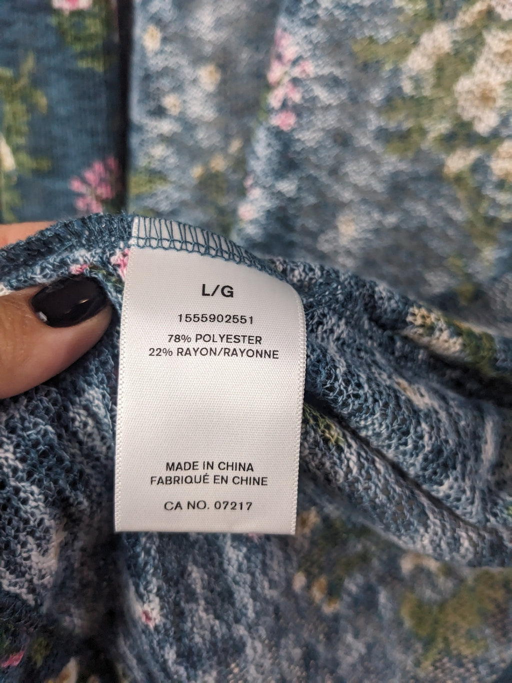Warehouse One Teal Floral Cardigan - L