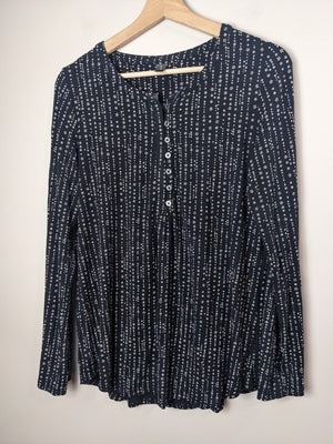 Denver Hayes Black Patterned Long Sleeve - S