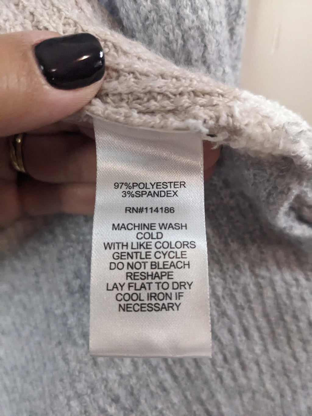 LOVE SCARLETT Tan & Grey Striped Hooded Cardigan - S