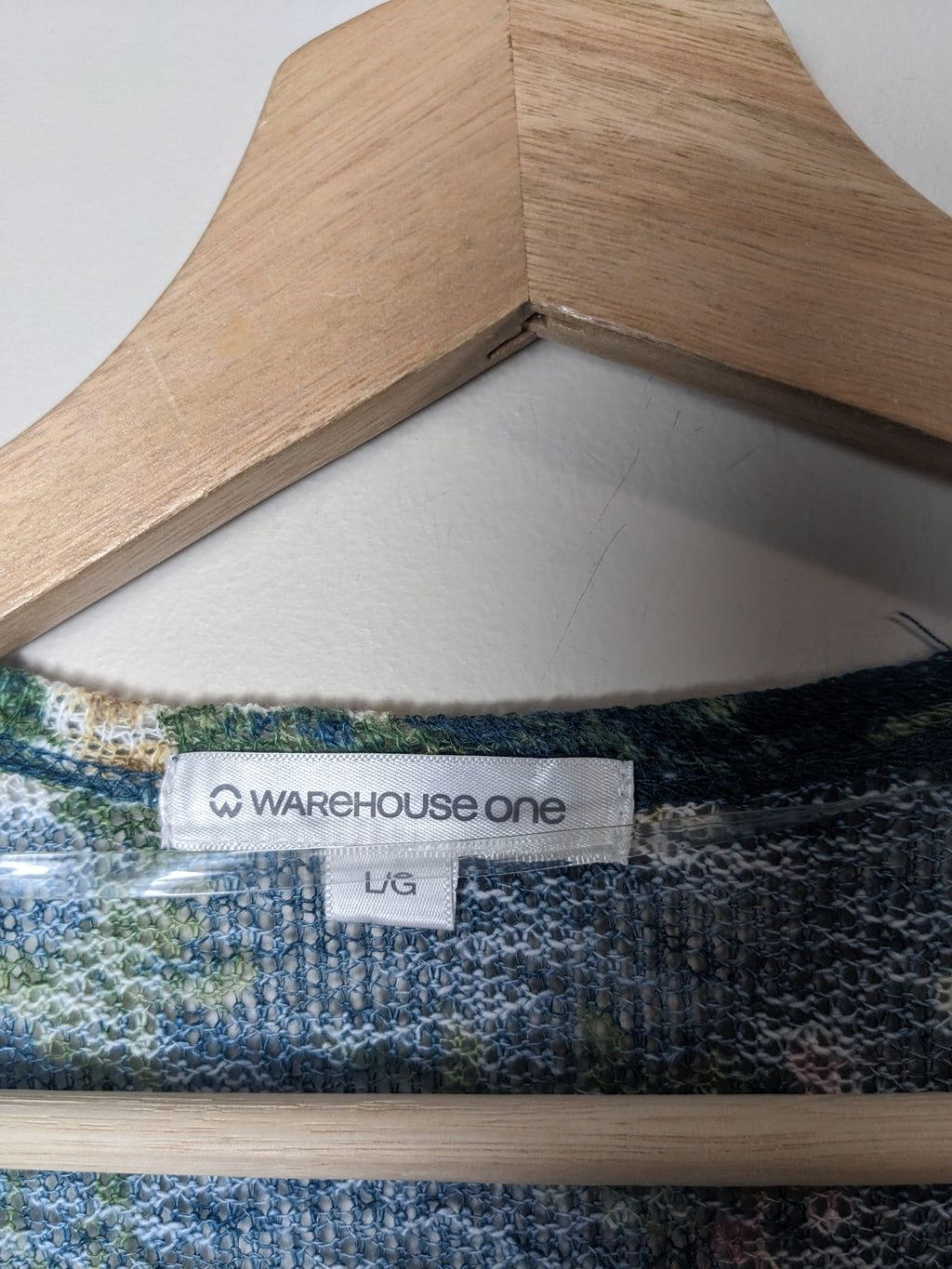 Warehouse One Teal Floral Cardigan - L