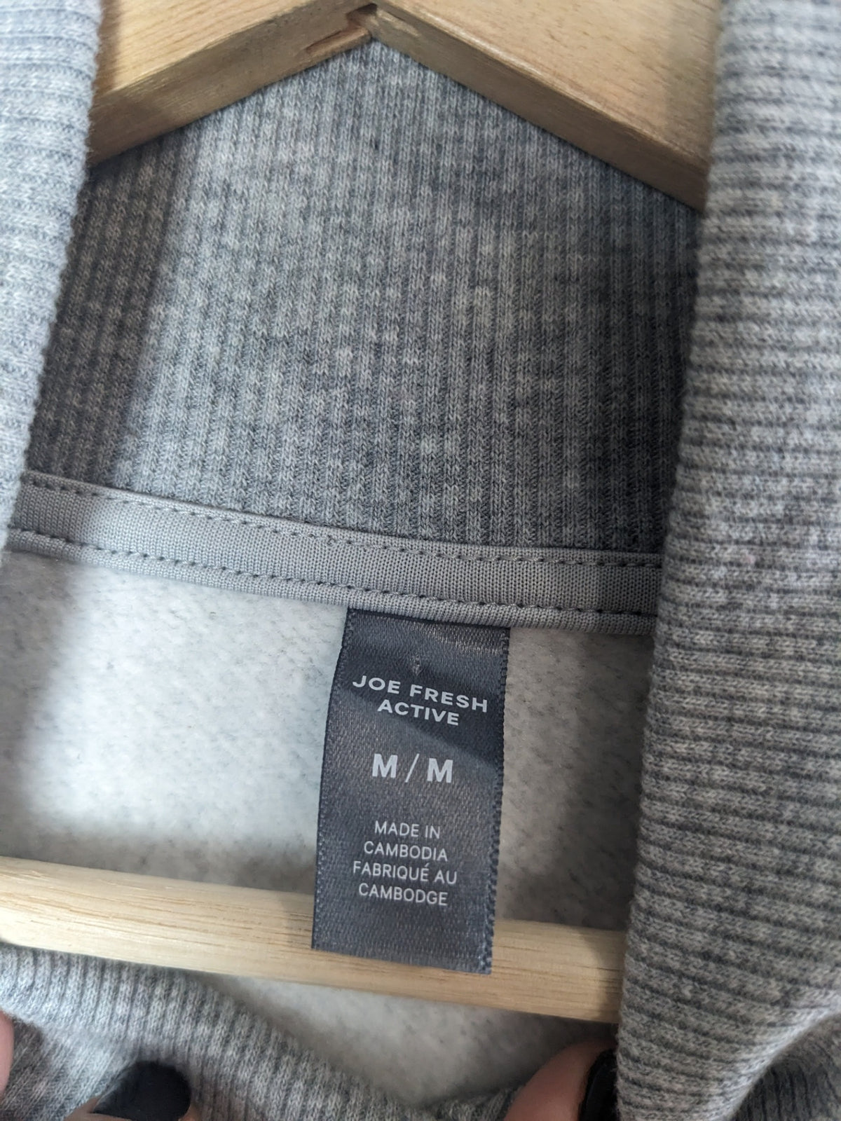 Joe Fresh Grey Asymmetrical Zip Up - M