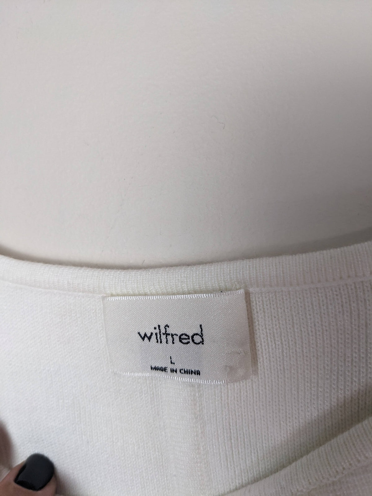 Wilfred White Boned Knit Tank Top - L