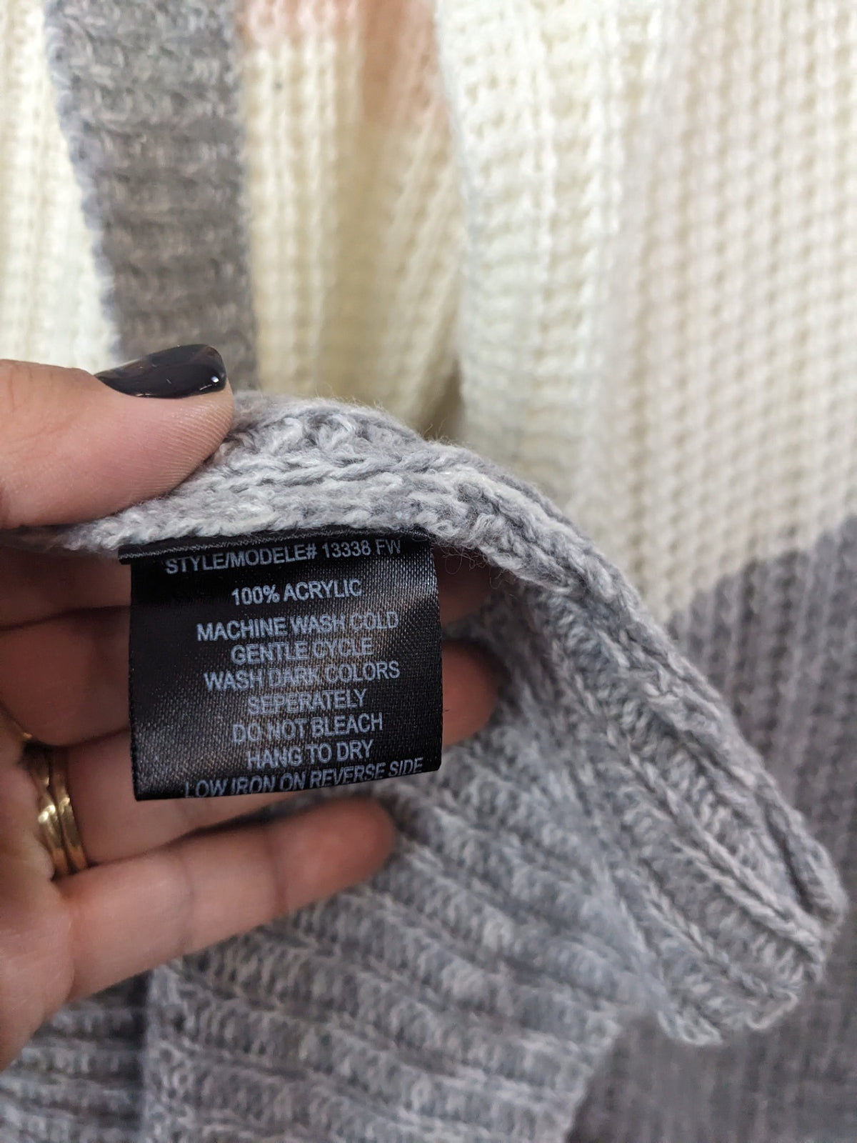 Majora Pink & Grey Striped Cardigan - L