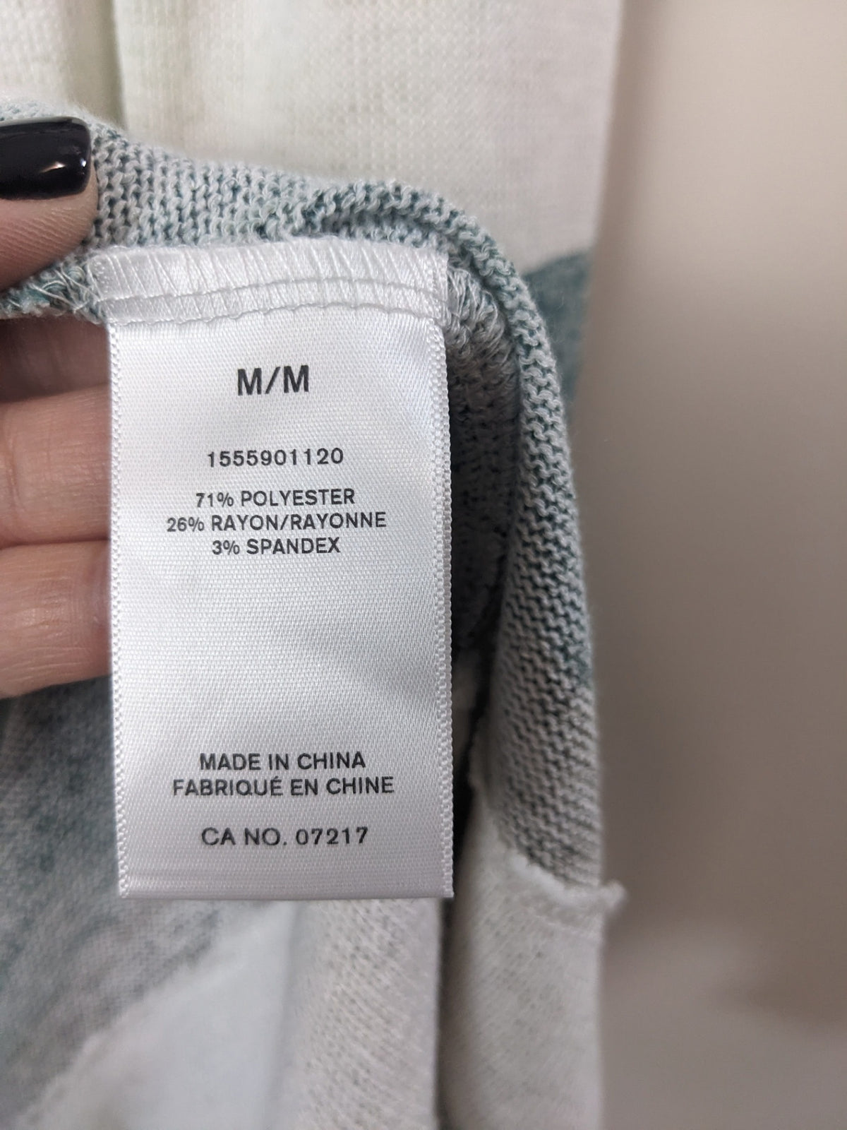Warehouse One Green Striped Cardigan - M