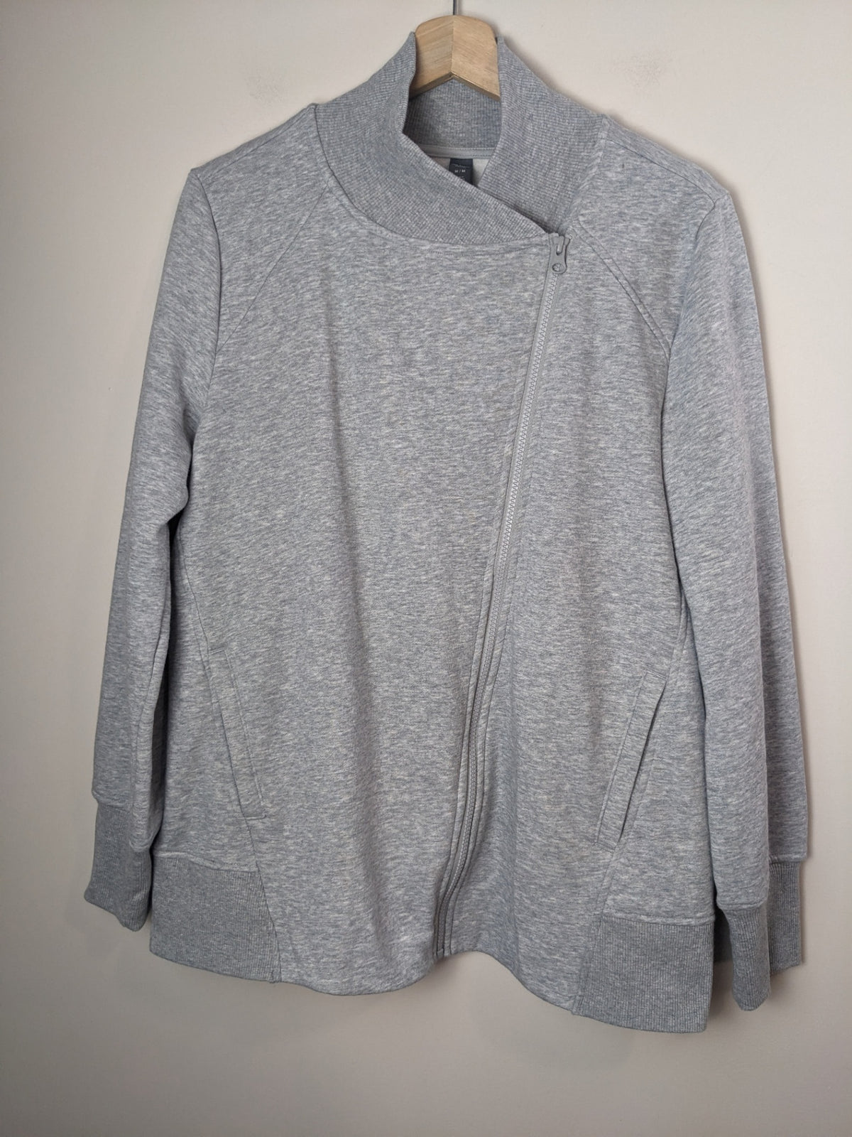 Joe Fresh Grey Asymmetrical Zip Up - M