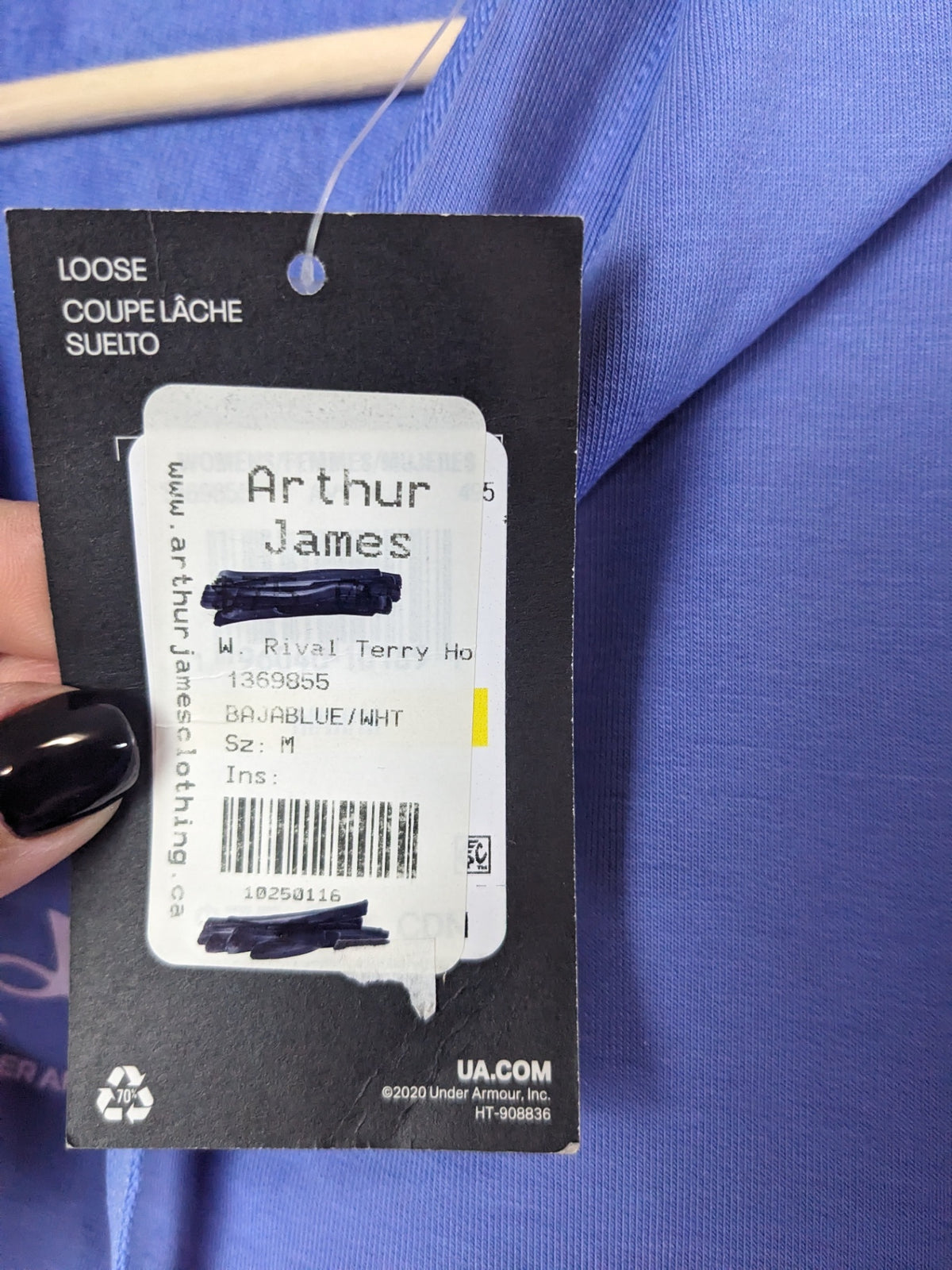 NWT Under Armour Blue Hoodie - M