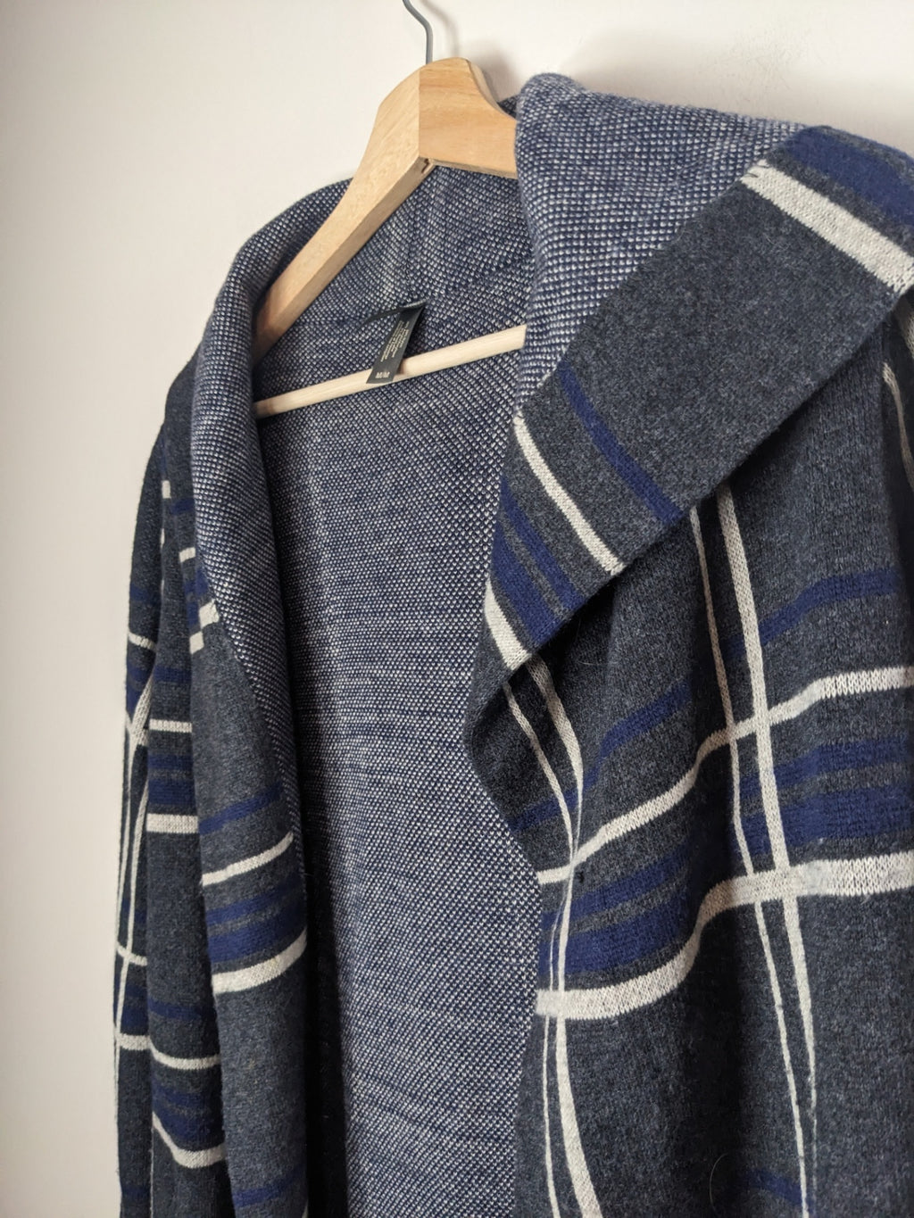 DENVERHAYES Plaid Open Front Coat - M