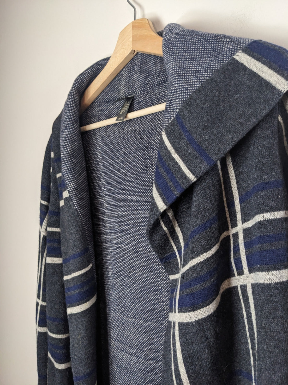 DENVERHAYES Plaid Open Front Coat - M