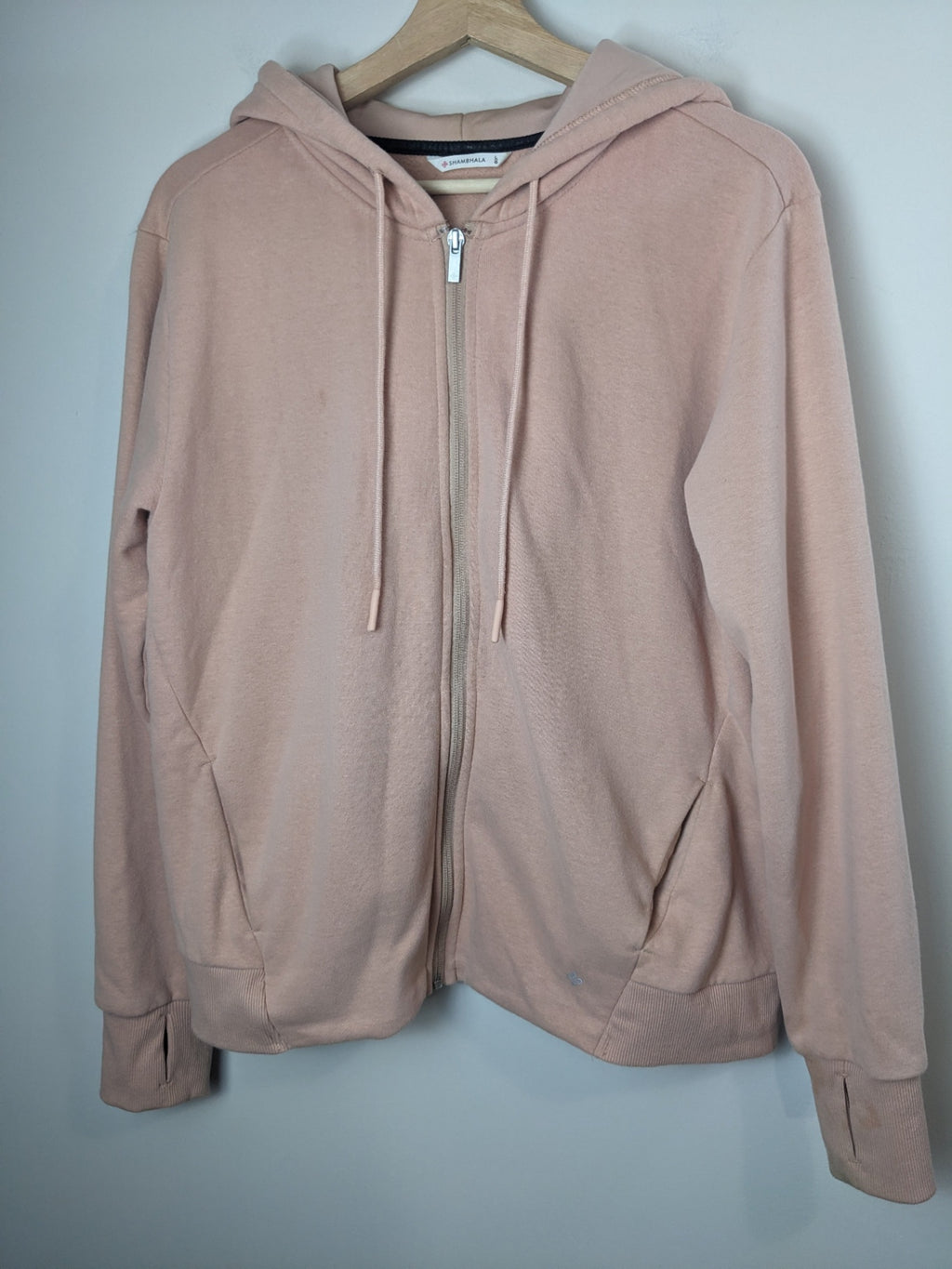 SHAMBHALA Light Pink Zip Up Hoddie - L