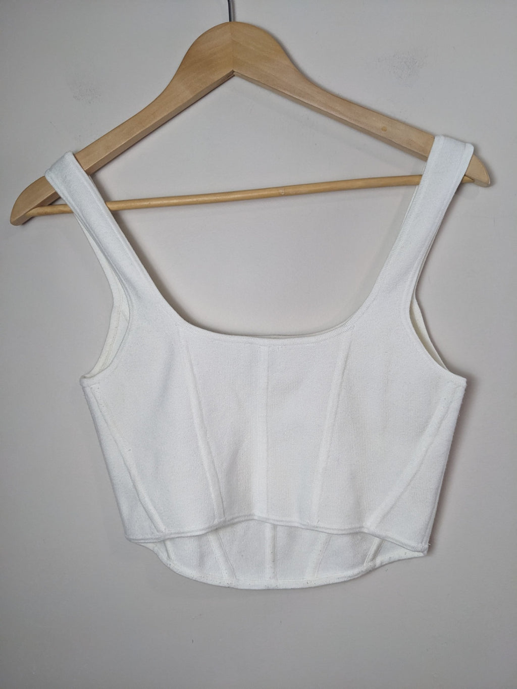 Wilfred White Boned Knit Tank Top - L