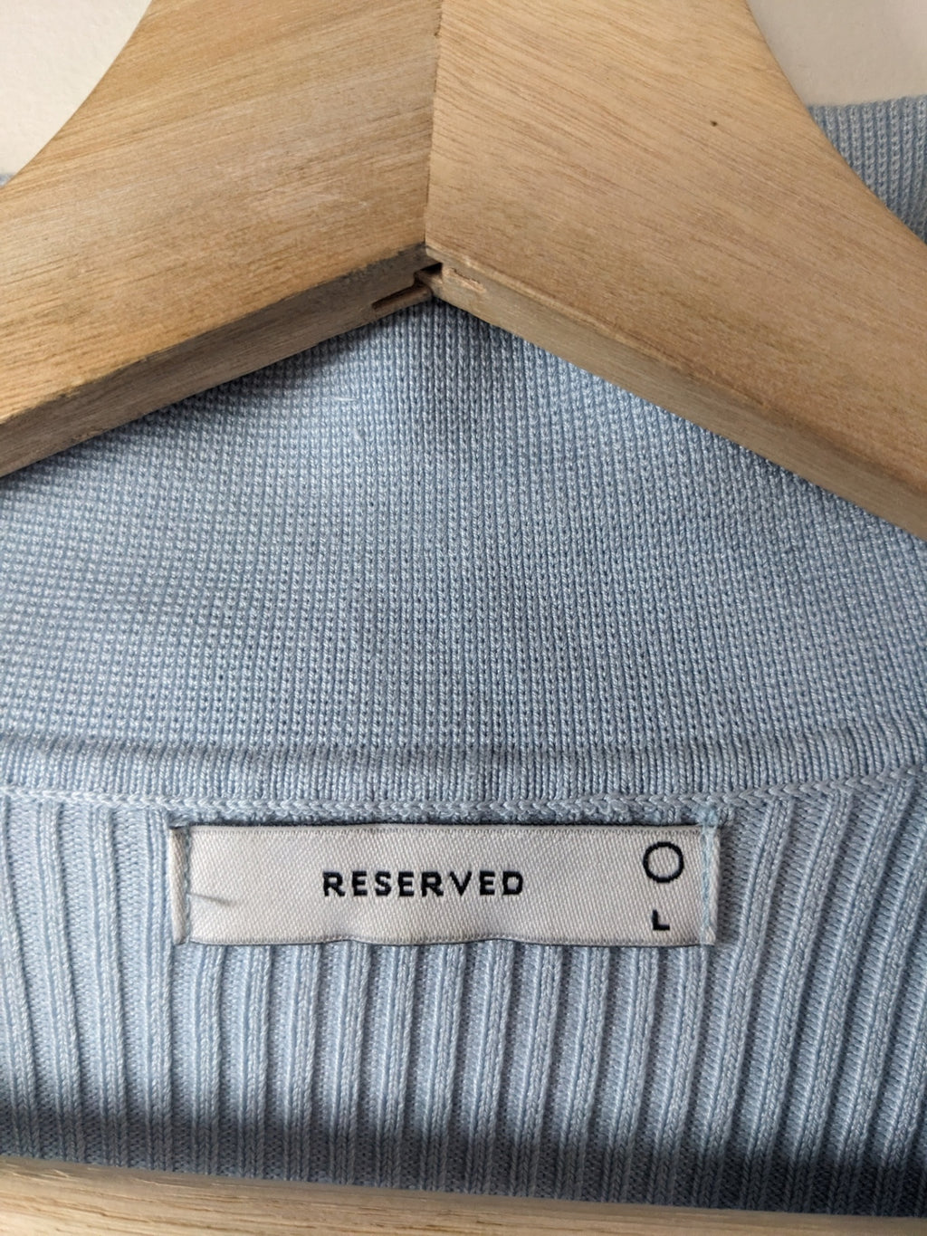 RESERVED Light Blue Collared Long Sleeve - L