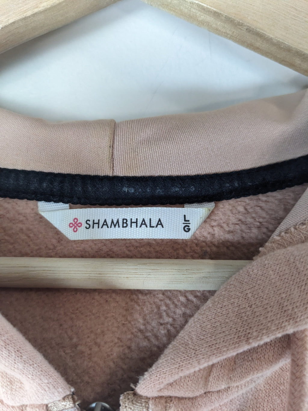 SHAMBHALA Light Pink Zip Up Hoddie - L