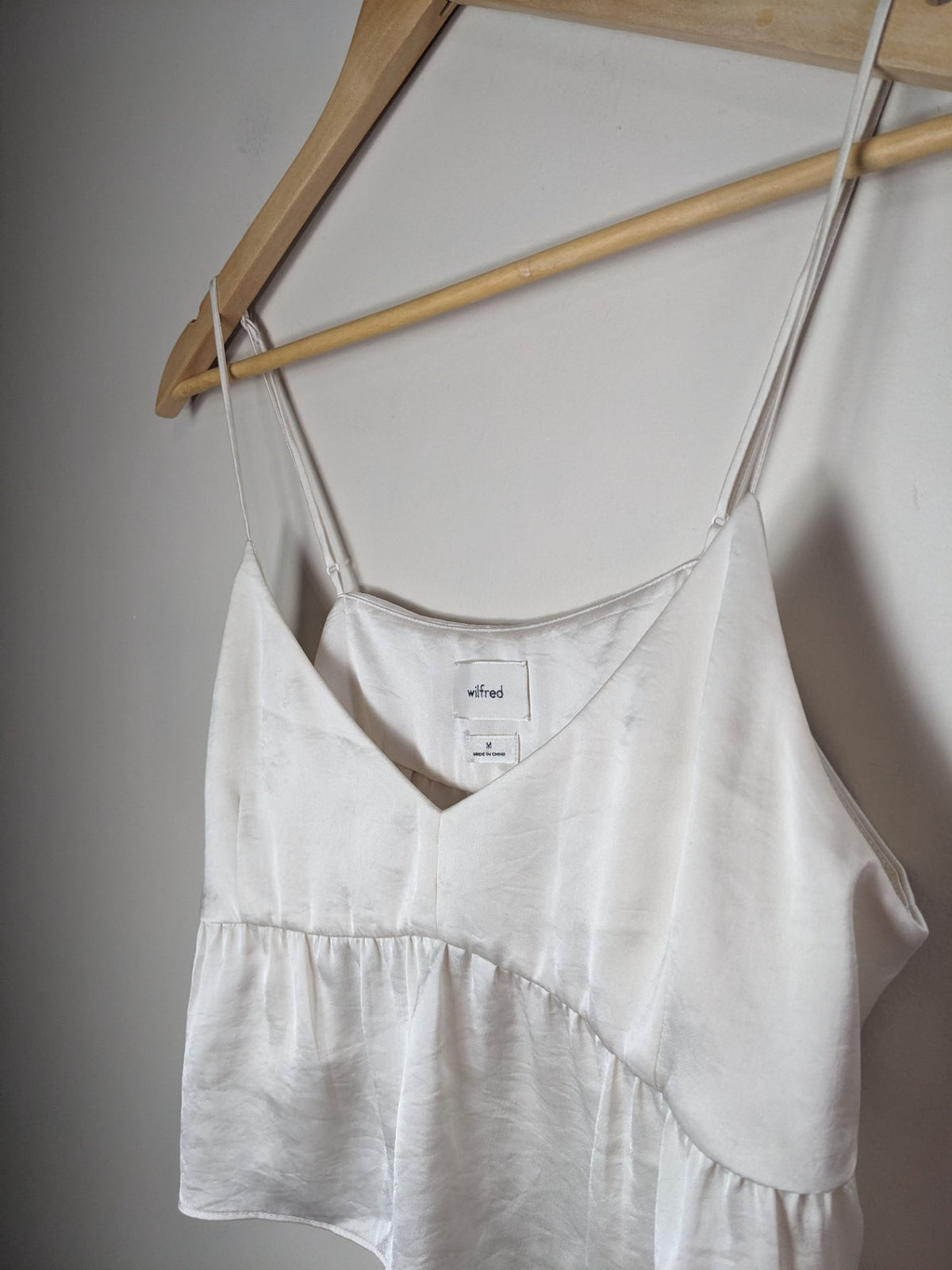 wilfred satin crop top - M