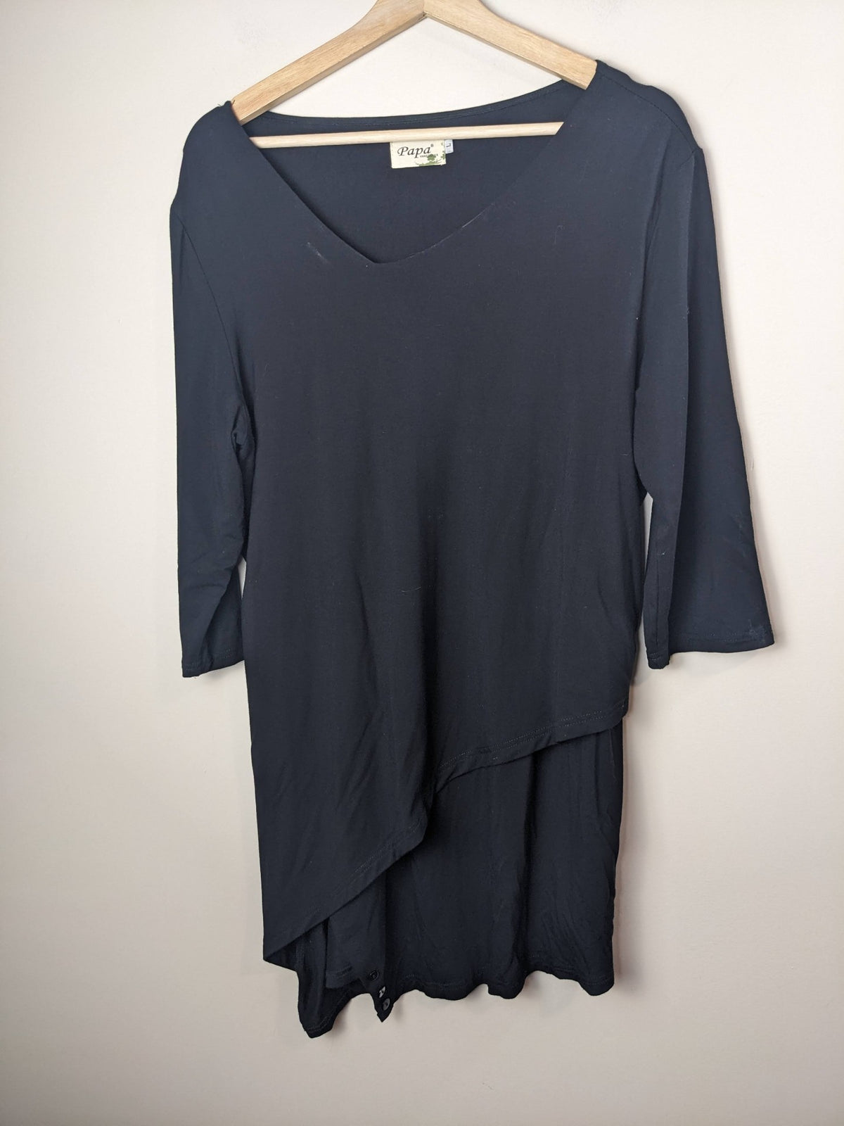 Papa Asymmetrical Black Dress- M
