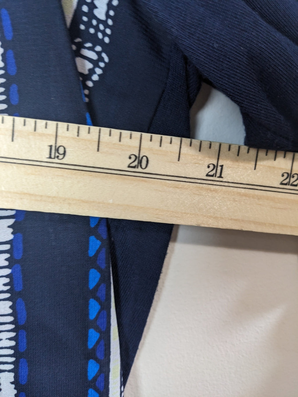 TRIBAL Navy Patterned Blouse - M