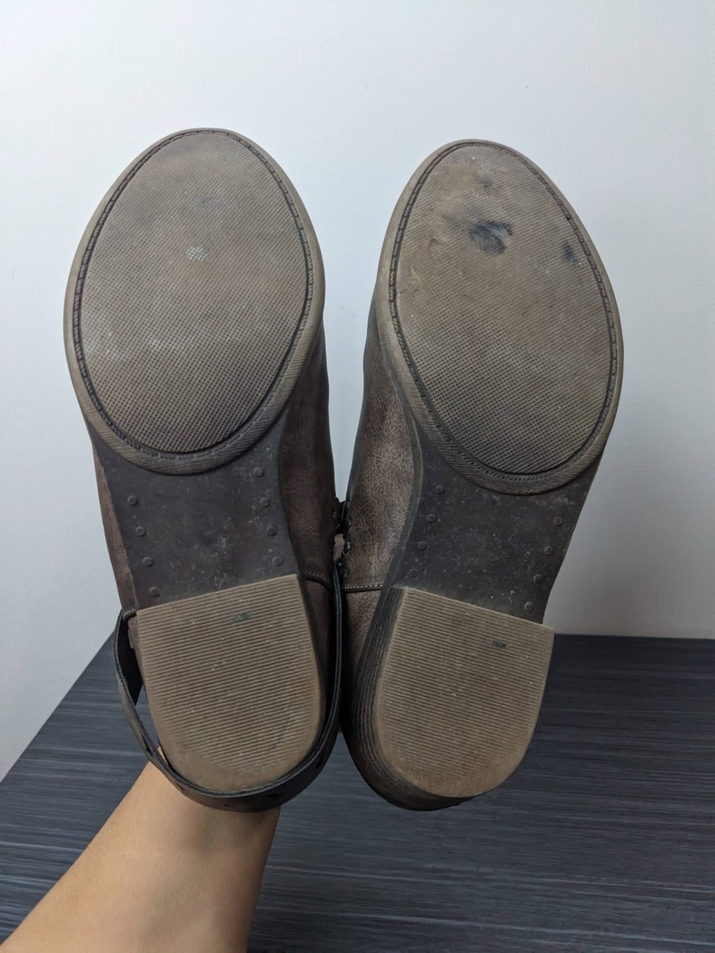 Brown Wrapped Buckle Ankle Boots - 8