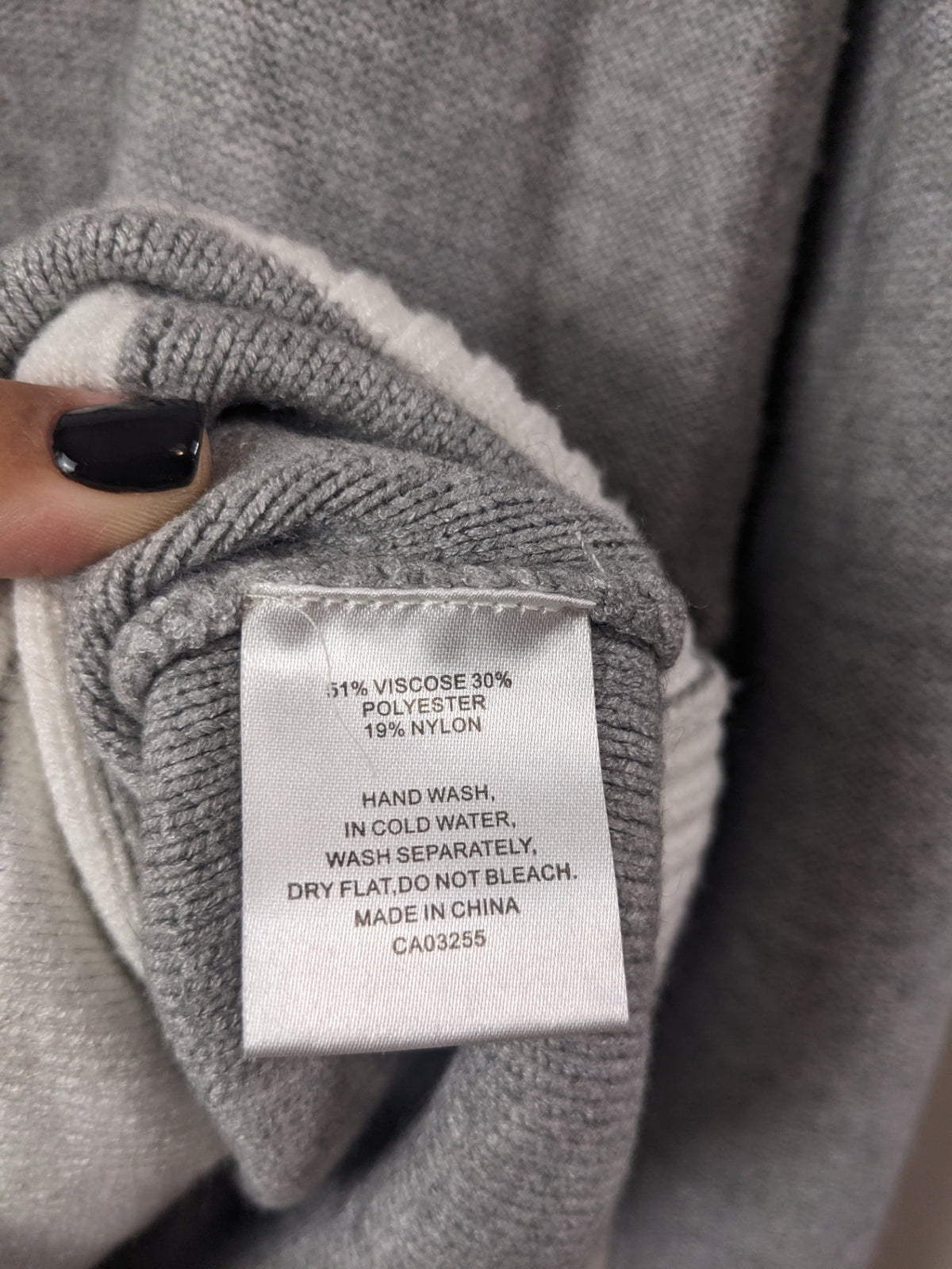 Coco y Club Grey Mock Neck Sweater - L