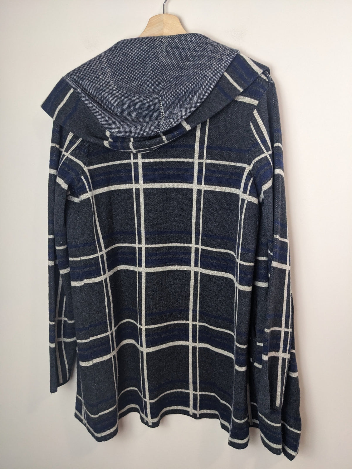DENVERHAYES Plaid Open Front Coat - M