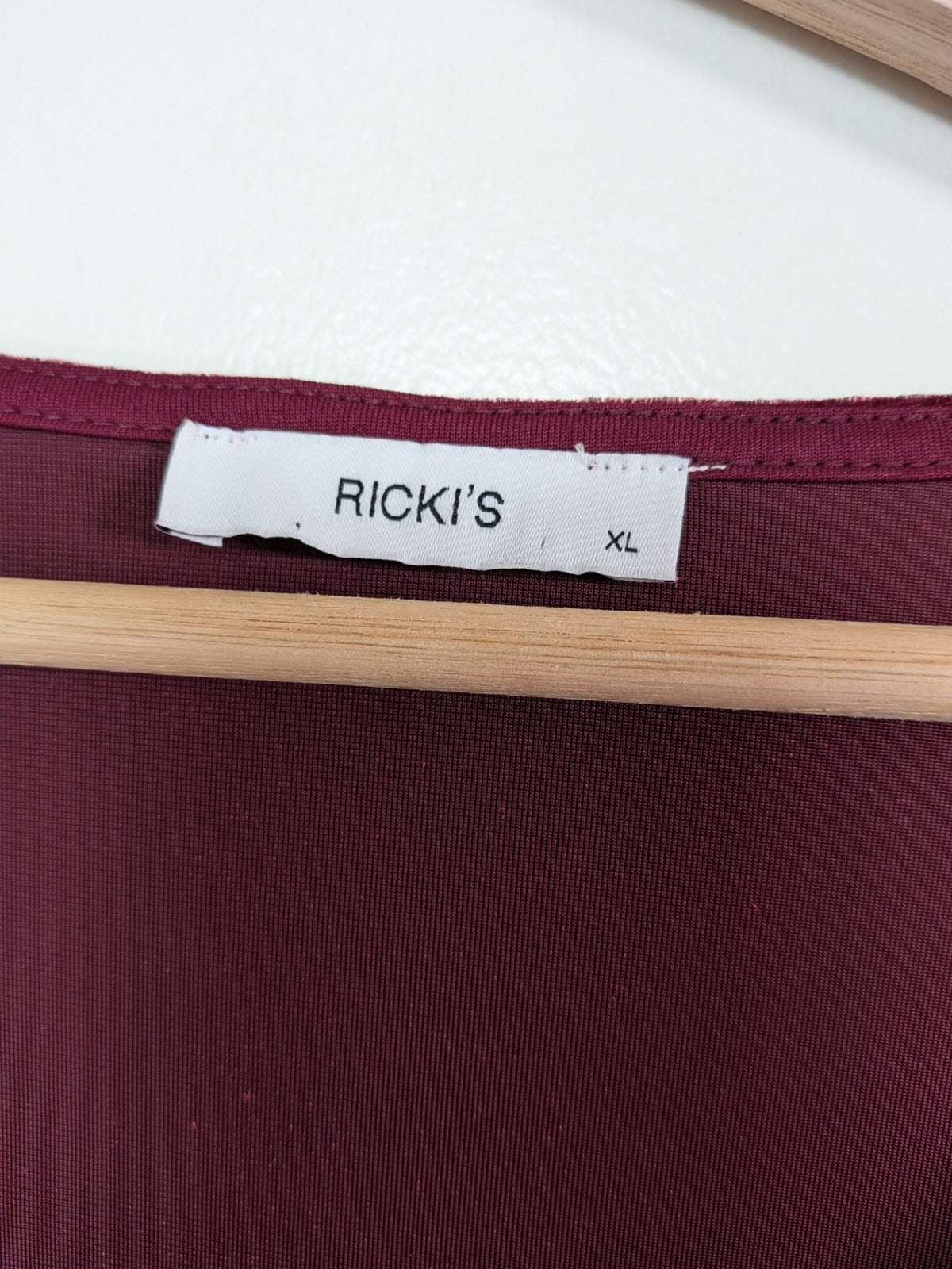 Ricki's red velvet blouse - XL