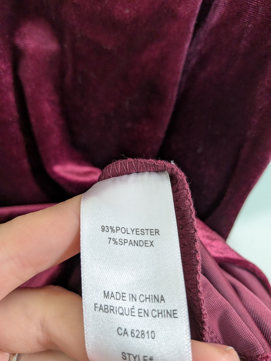 Ricki's red velvet blouse - XL