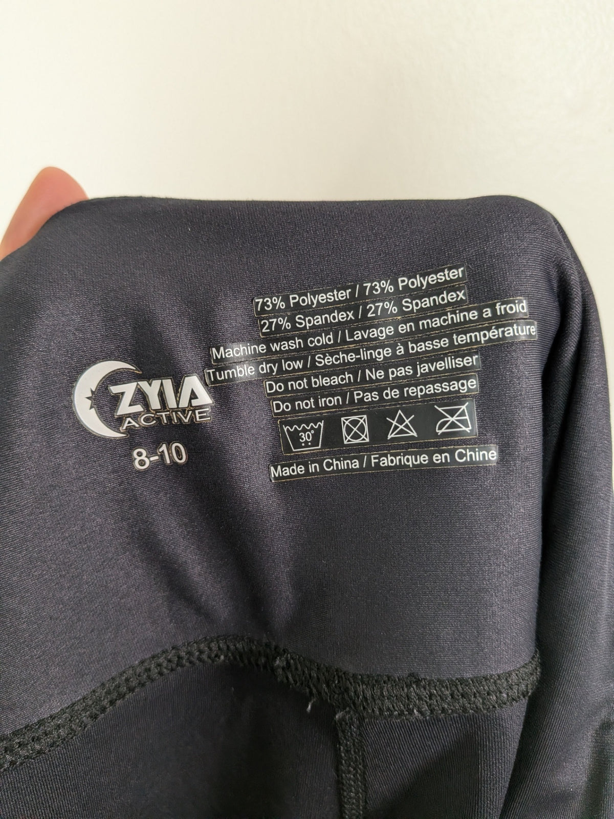 Zyia black leggings - 8-10