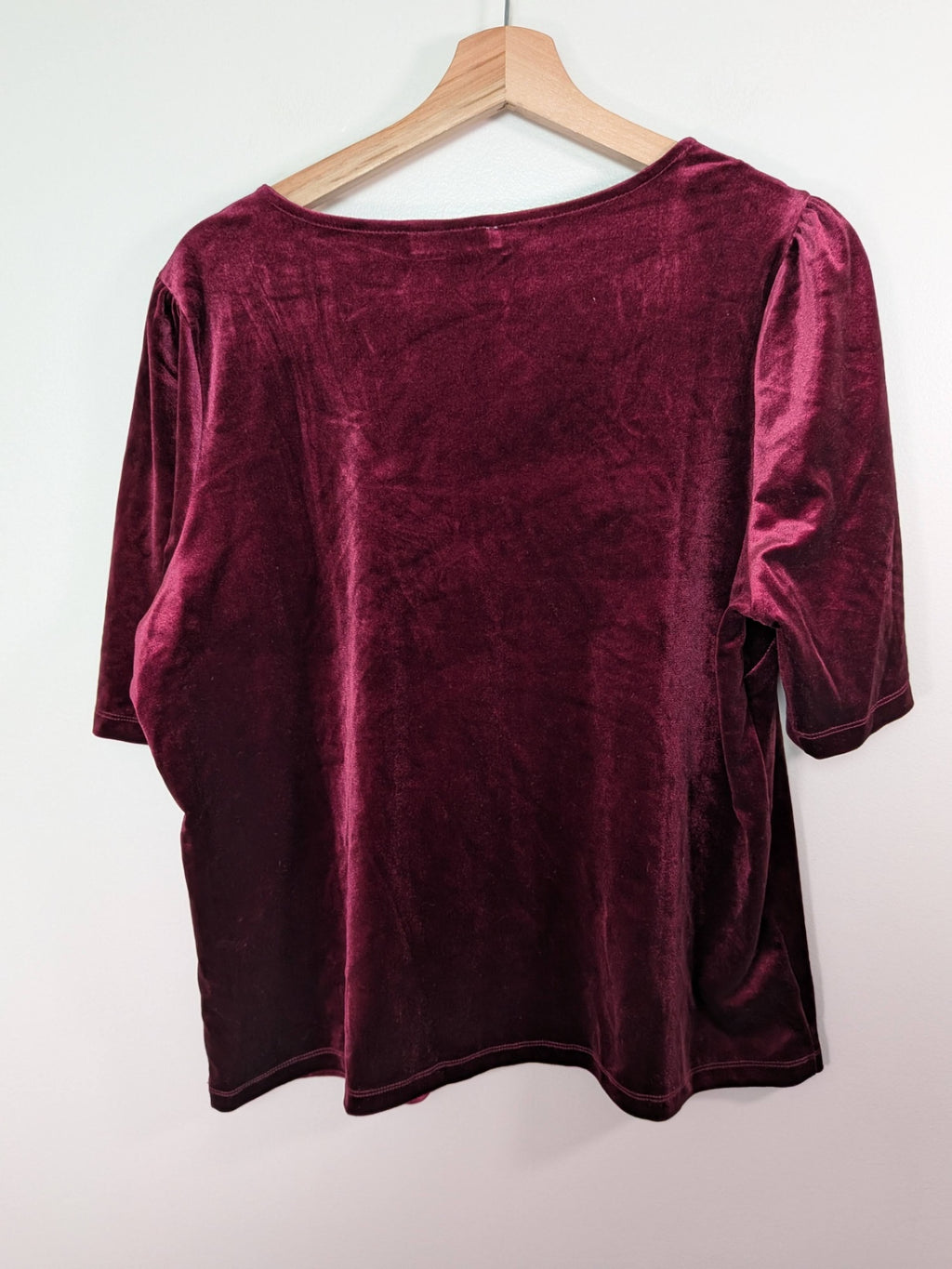Ricki's red velvet blouse - XL