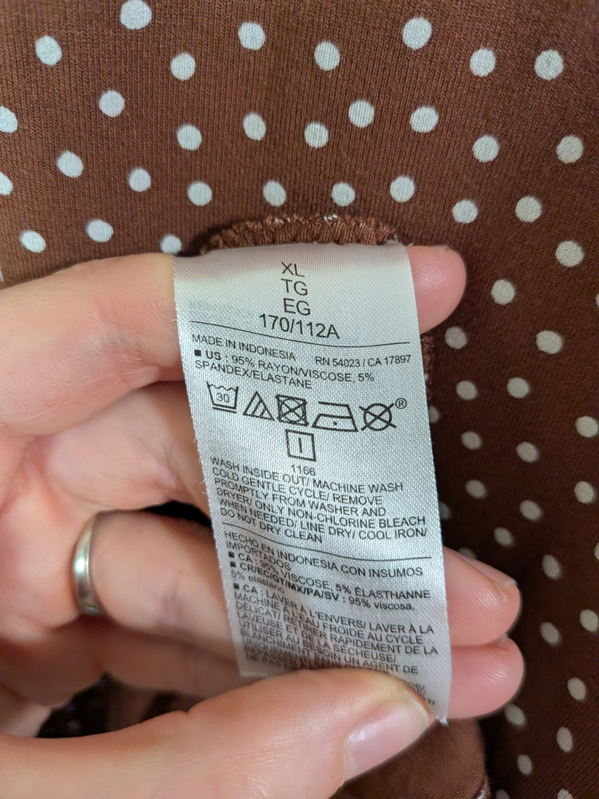 Old navy brown polka-dot dress - XL