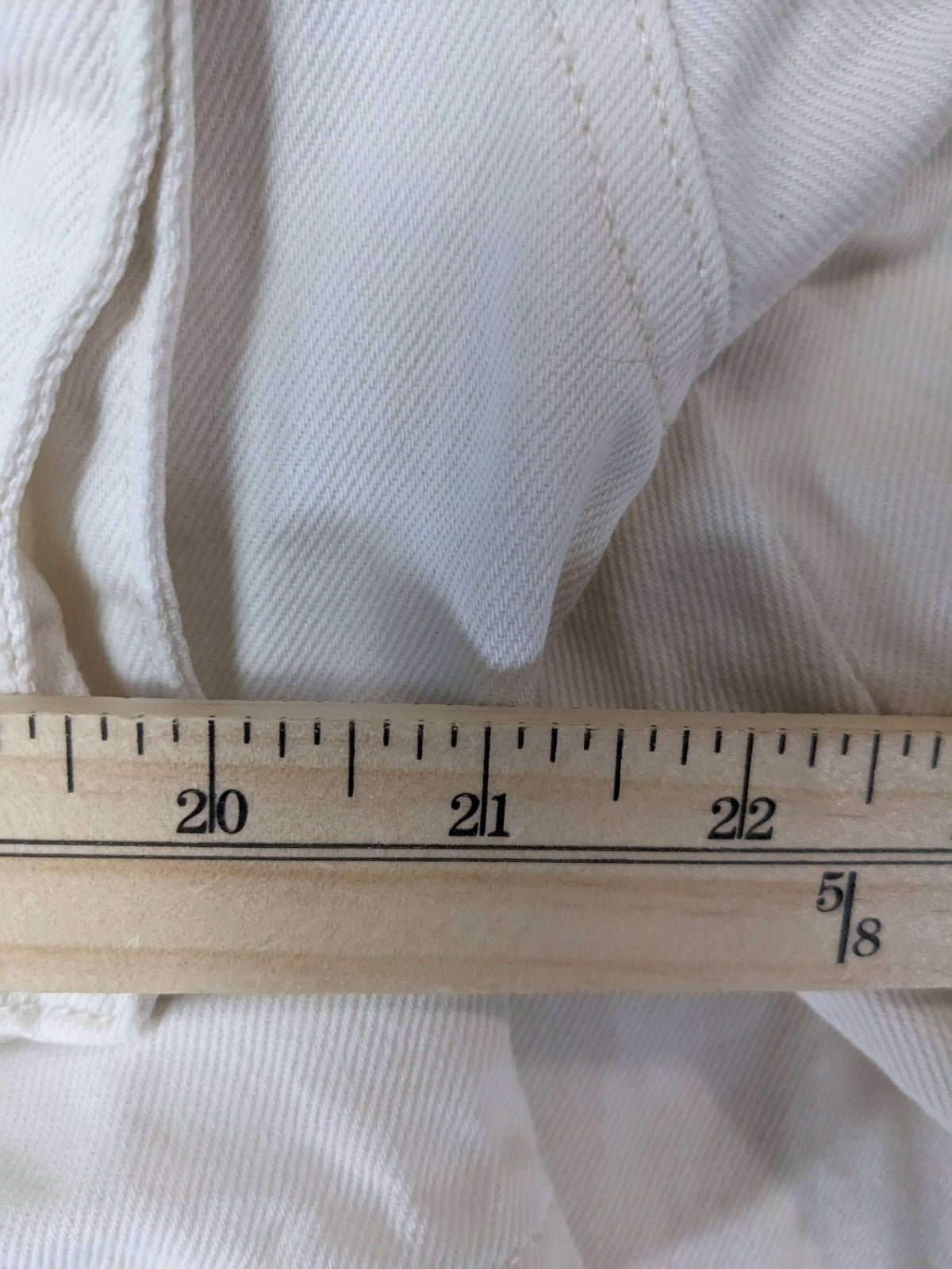 GARAGE White Crop Denim Jacket - L