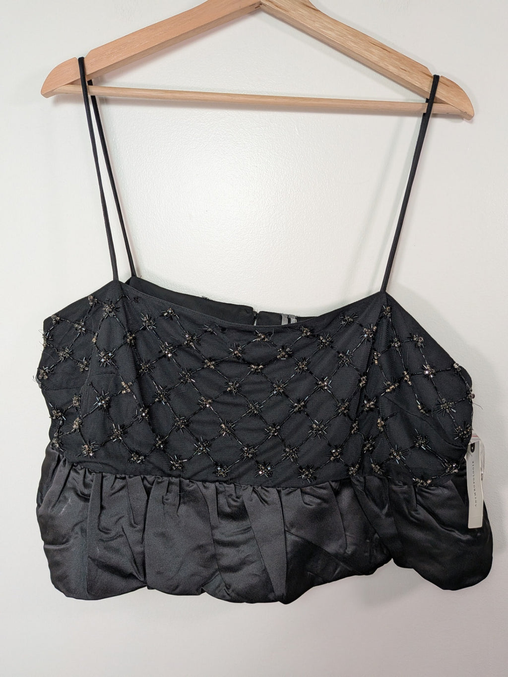 NWT Anthropologie black sequin blouse - XL