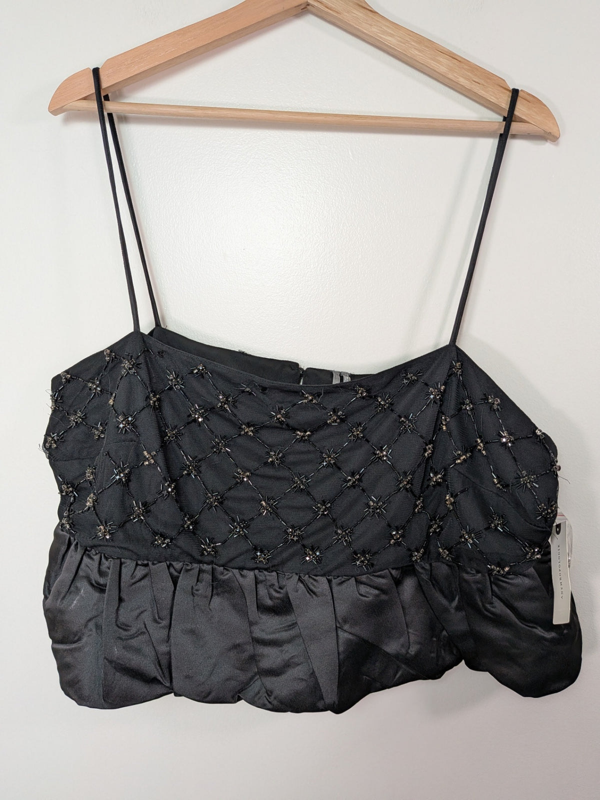NWT Anthropologie black sequin blouse - XL