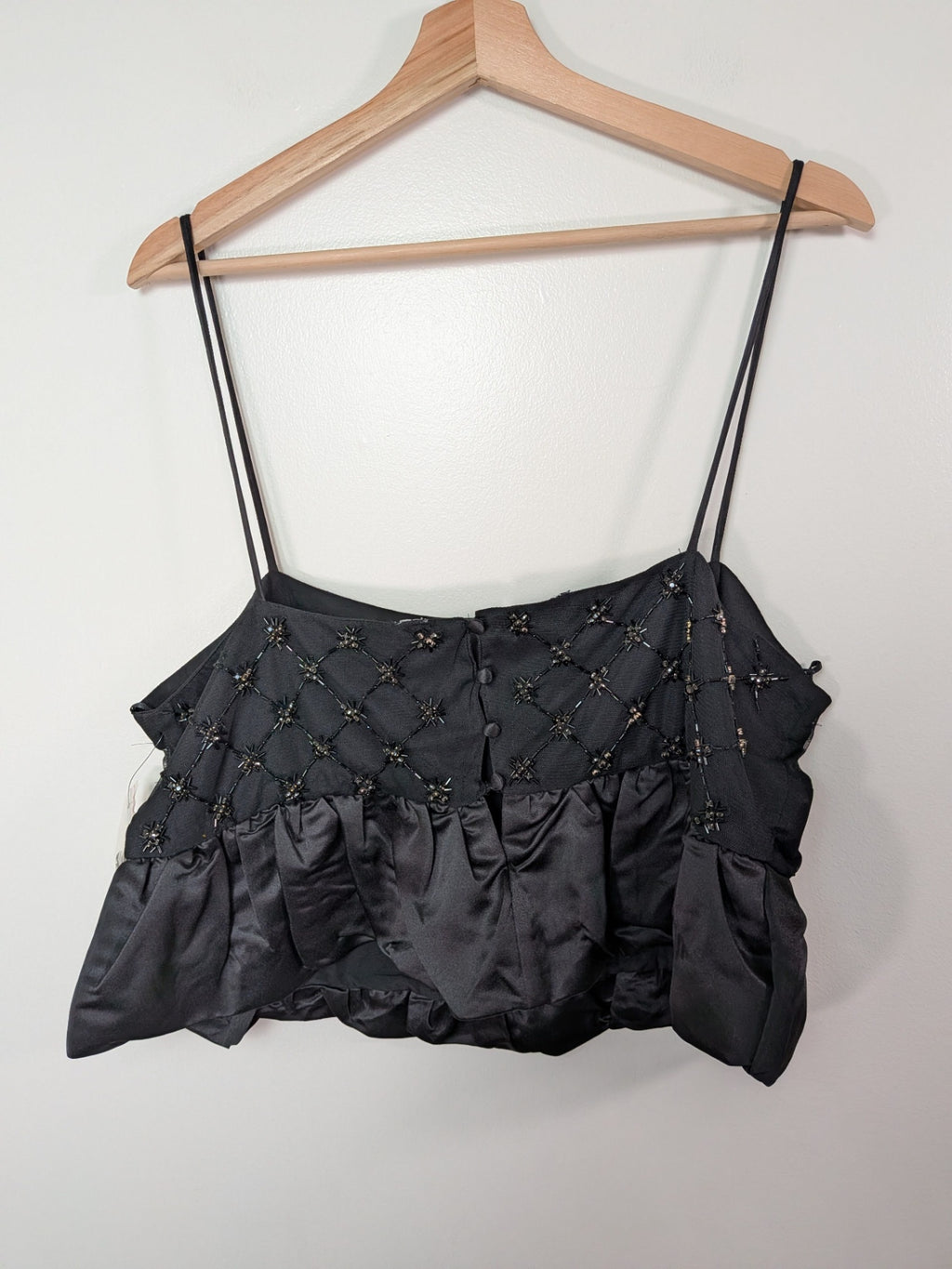 NWT Anthropologie black sequin blouse - XL