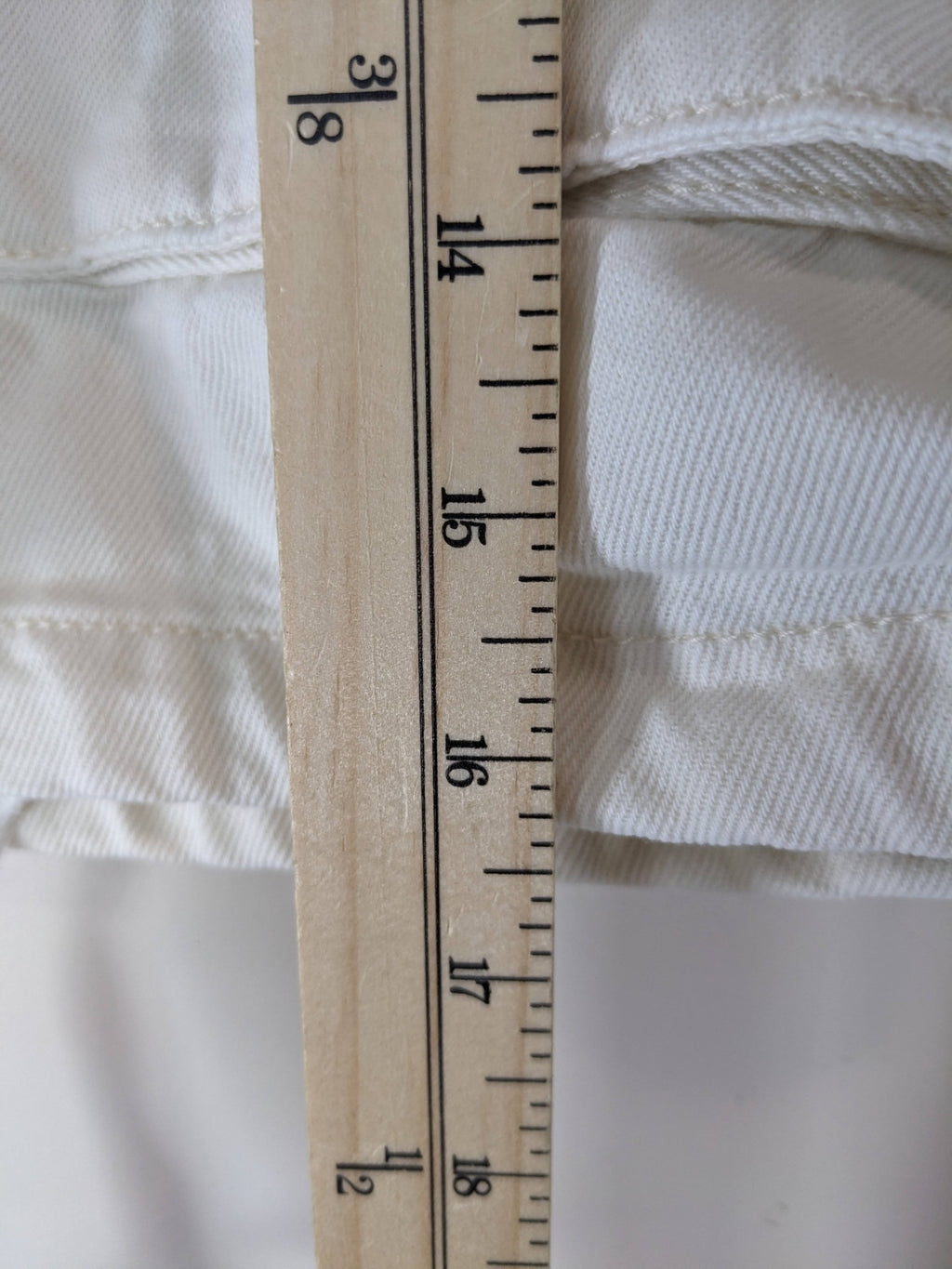 GARAGE White Crop Denim Jacket - L
