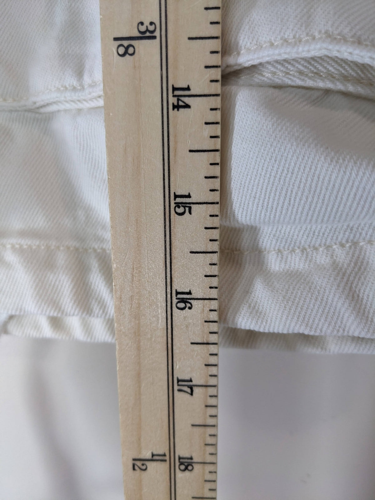 GARAGE White Crop Denim Jacket - L