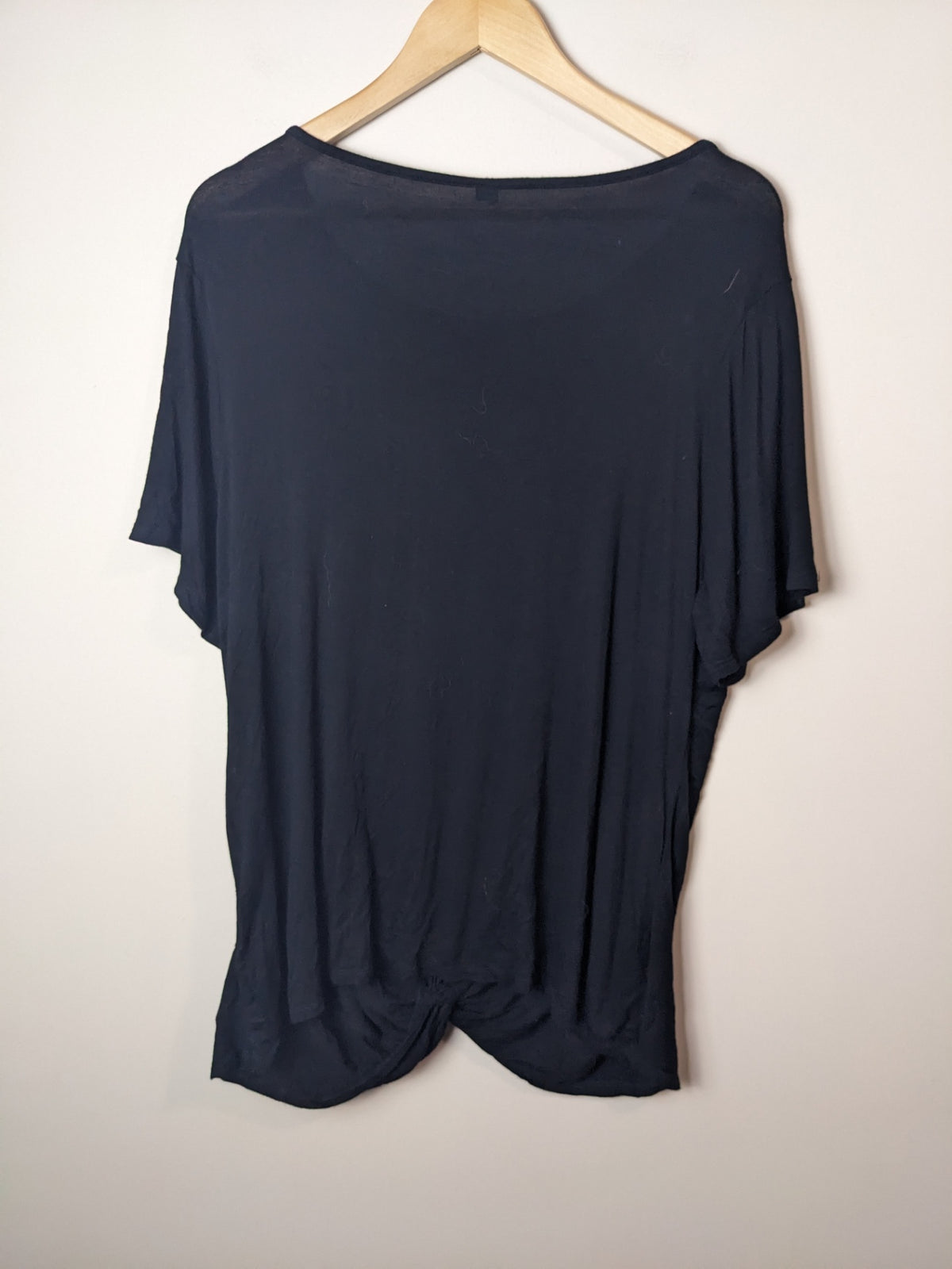 Black Front Tie T-Shirt - 2X