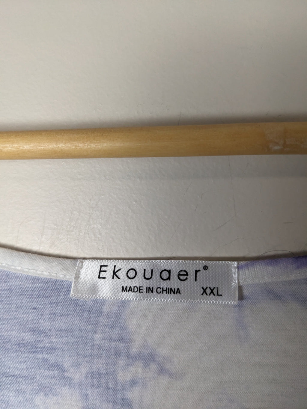 Ekouaer White & Purple Tye Dye Maxi Dress- XXL