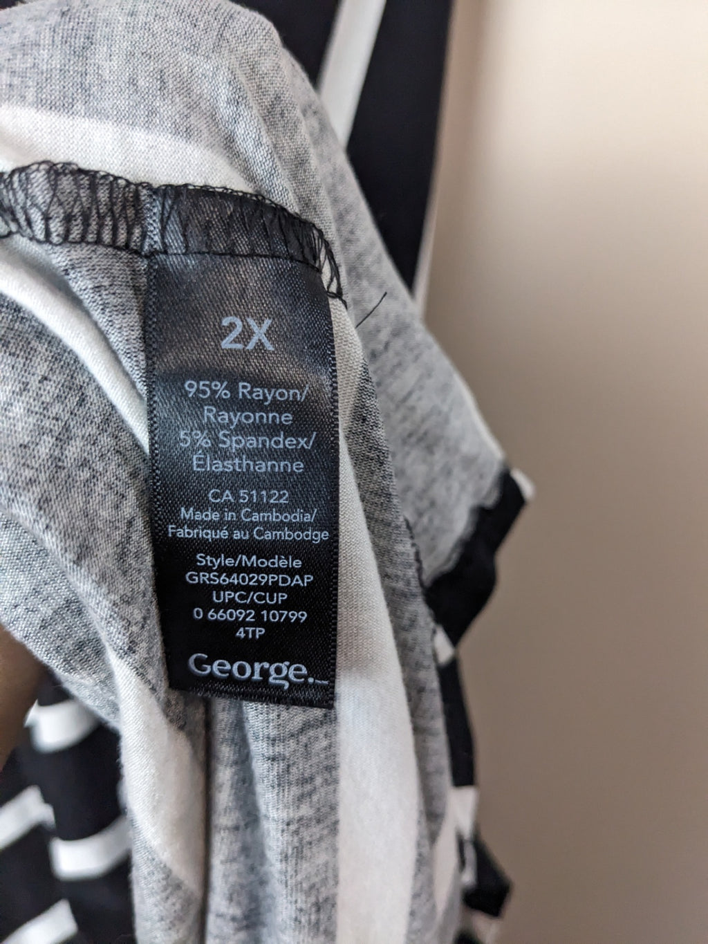 George Striped Maxi Dress - L