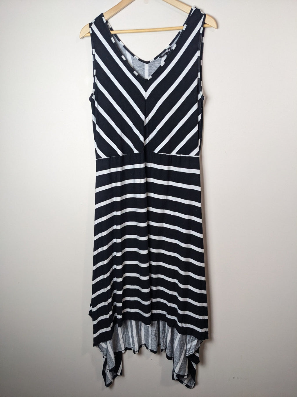 George Striped Maxi Dress - L