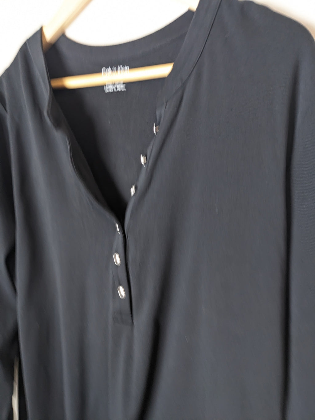 Calvin Klein Black w/ Buttons Long Sleeve- XXL
