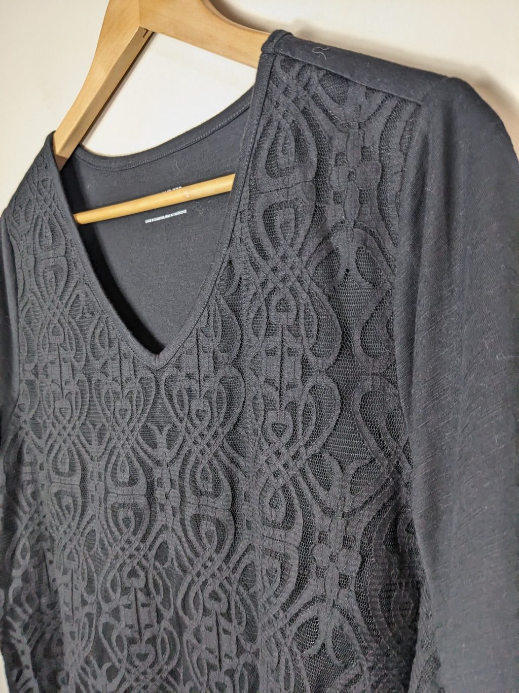The Curve Tee Black Lace T-Shirt - 1X