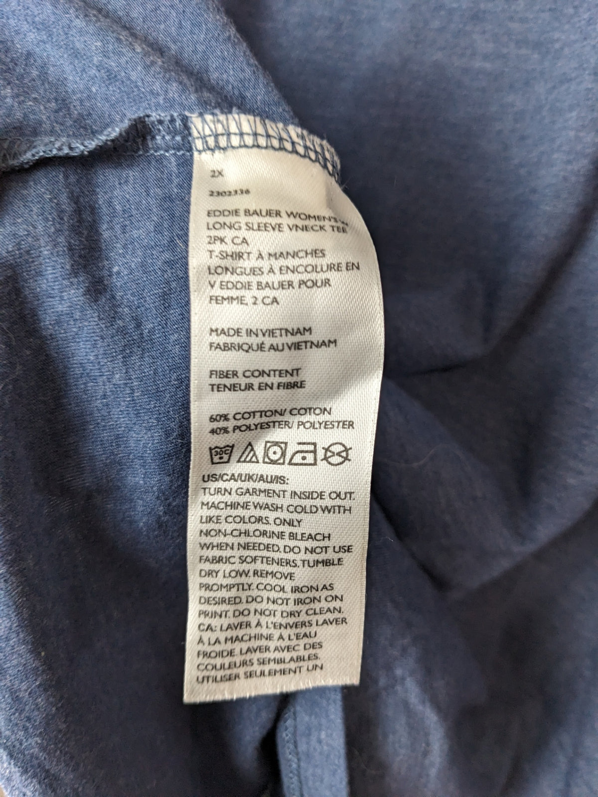 Eddie Bauer Blue Long Sleeve - 2X