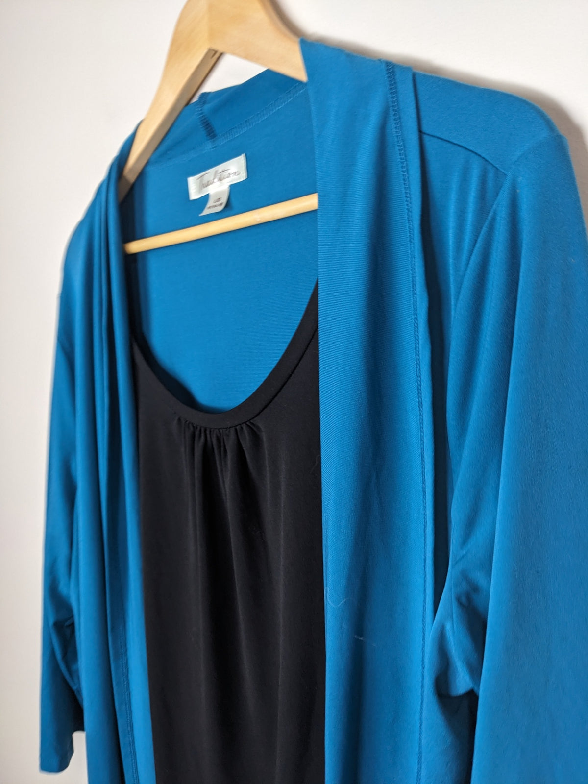 Tradition Blue Cardigan with Black Tank Attached - L