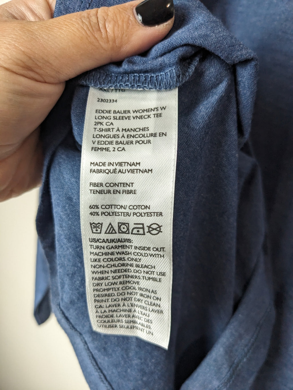 Eddie Bauer Blue Long Sleeve - XXL