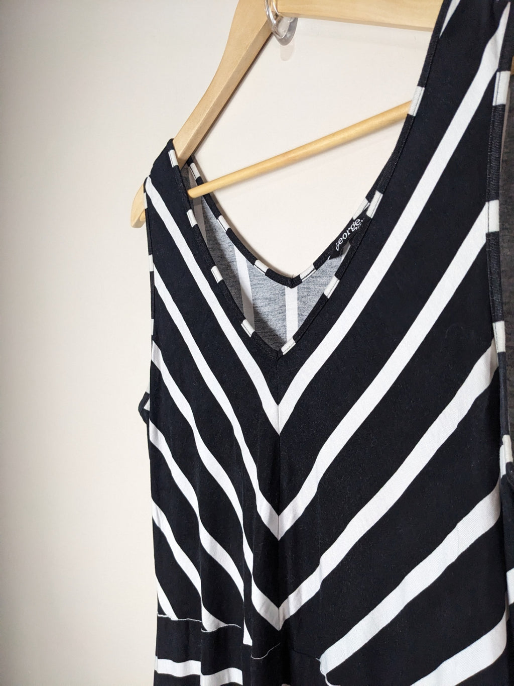 George Striped Maxi Dress - L