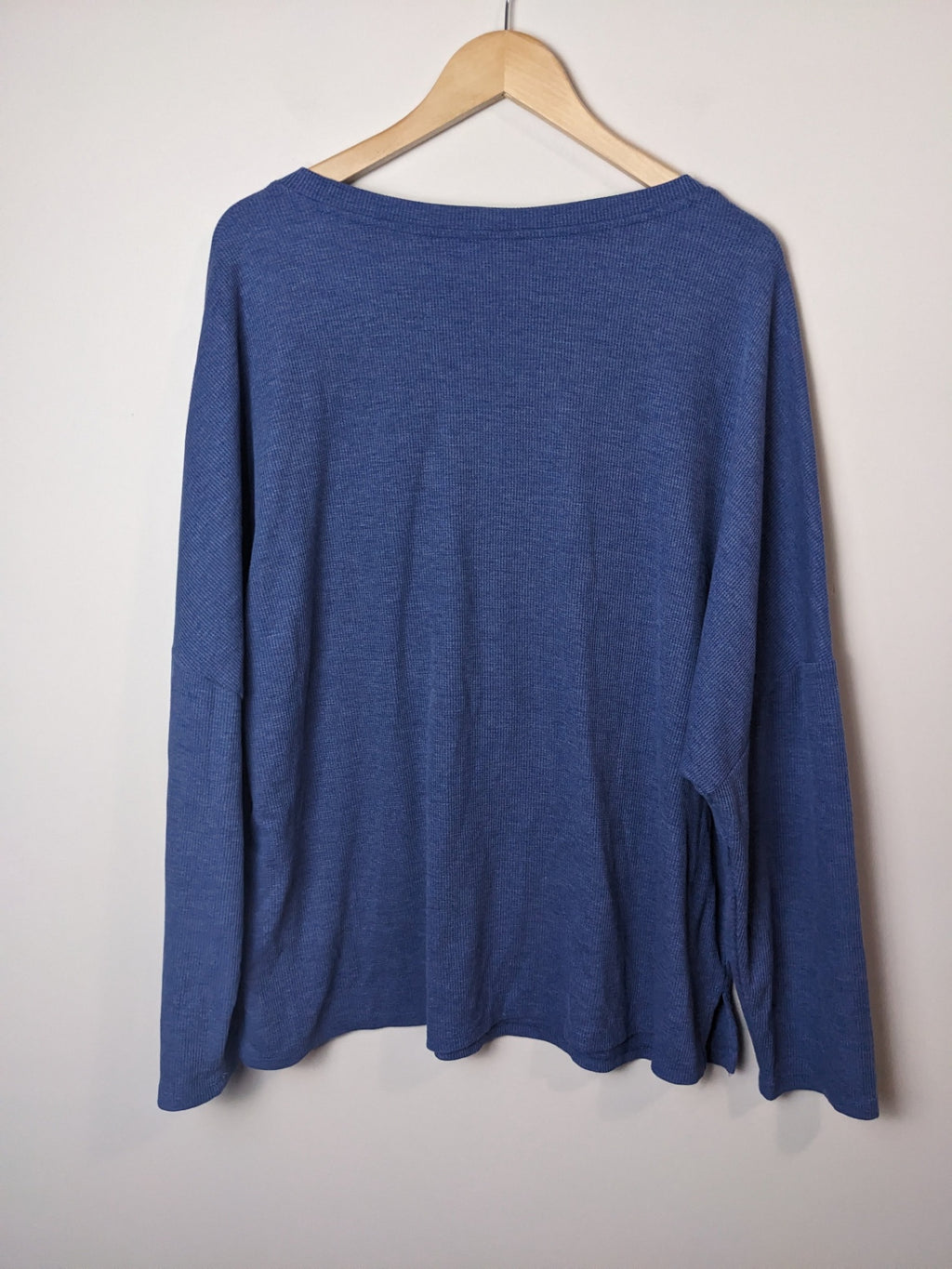 ti Voglio blue waffle knit long sleeve- 2X