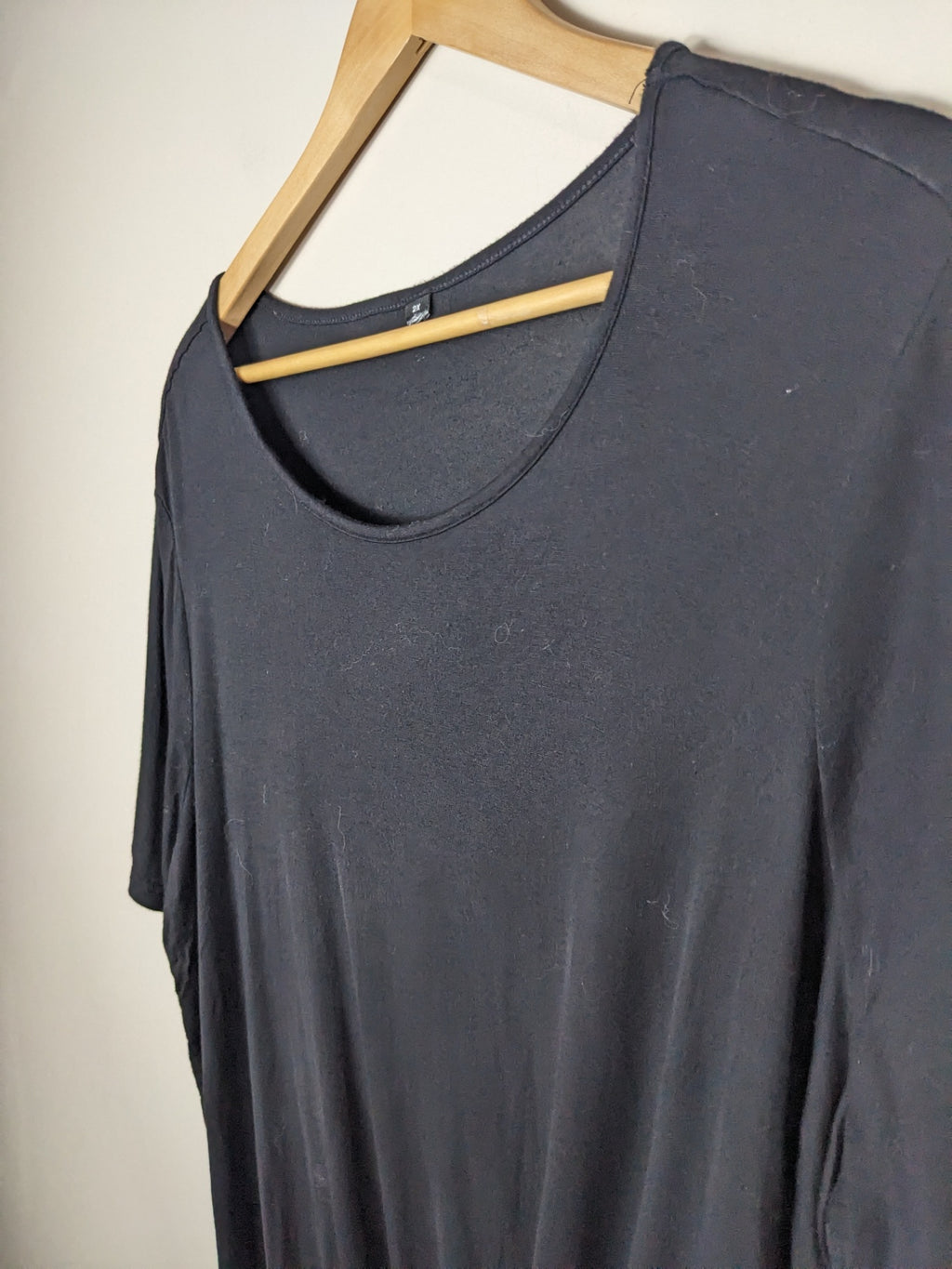 Black Front Tie T-Shirt - 2X