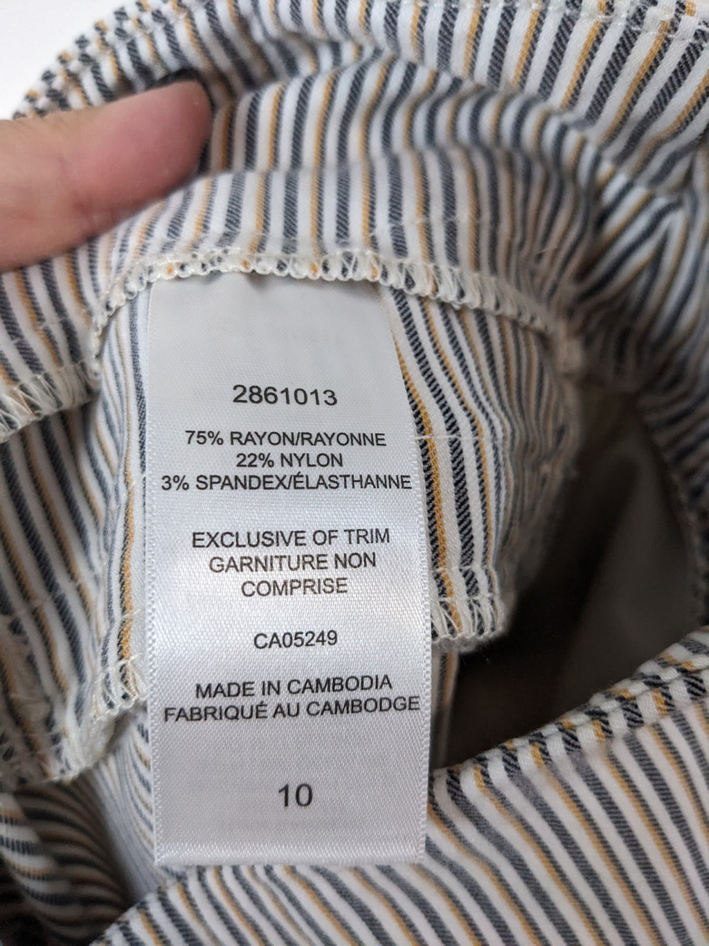 S.C. & Co. Striped Pants - 10