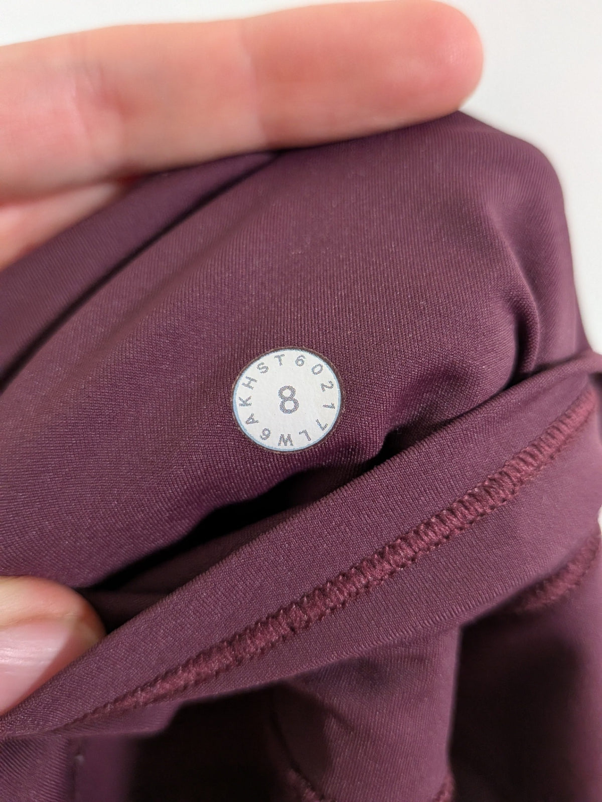 Lululemon dark plum crop legging - 8